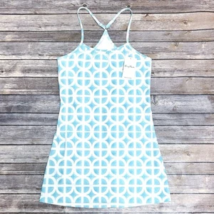 Nuevo Vestido Mini Pantalones Cortos Kenny Flowers Azul Blanco Las Maldivas Ejercicio Sin Mangas - Imagen 1 de 10