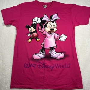 Vintage 90s Minnie Mouse Disney Pink 3X-Large Sleep Wear T-Shirt - Picture 1 of 7