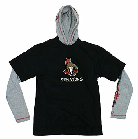 Reebok NHL Men's Ottawa Senators Hoodie and T-Shirt Combo Set Cover