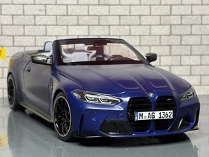 1:18 *BOXED* MINICHAMPS BMW M4 Cabrio (Portimao Blue) LHD - MODELLO serie 4! - Foto 1 di 12
