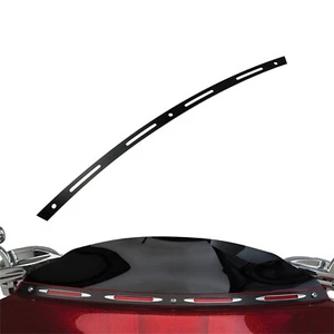 Hollow Black Fairing Windshield Trim Fit For Harley Touring FLHT FLHX Tri 96-13 - Picture 1 of 6