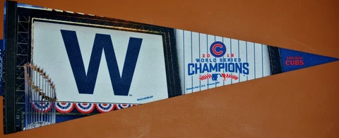 2016 WORLD SERIES CHAMPIONS Chicago Cubs Felt Premium Pennant  12" x 30" Cover