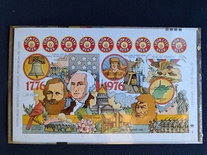 Vintage 1976 US BICENTENNIAL Iron City Beer Can Flat Sheet Unrolled - Picture 1 of 2