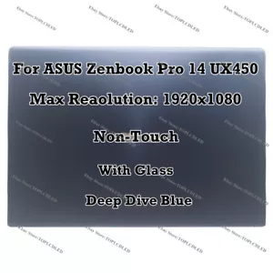 Schermo LCD 14" display non touch ASUS Zenbook Pro 14 UX450 FHD assemblaggio completo - Foto 1 di 8