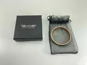 Vintage 8" Bangle Bracelet Ashley Bridget Goldtone Black - New Old Stock w/ Box - Picture 1 of 7