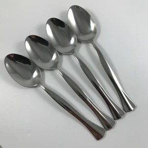 ONEIDA ACERO INOXIDABLE "PRESCOTT" 4 CUCHARAS SOPERAS OVALADAS 7-7/8" Brillante, Cresta Central - Imagen 1 de 2