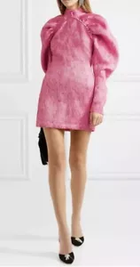 ROTATE Birger Christensen Pink Jacquard Mini Dress Punk/Gothic Influencer - Picture 1 of 9