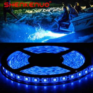 RV Marine Boat 16.4 Feet Flexible Blue LED Strip Tape Lights 16.4 AWG 5M Backing - Picture 1 of 10