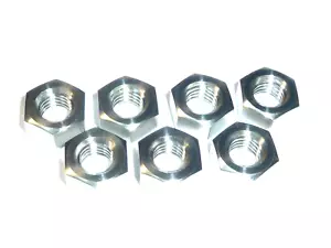 M8 Titanium Plain Hex Nut 13mm socket size no rust 1/2 weight of stainless steel - Picture 1 of 22