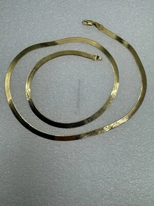 COLLAR CADENA ORO AMARILLO 14K ESPIGA 3,5MM ITALIA 17,75" - Imagen 1 de 6