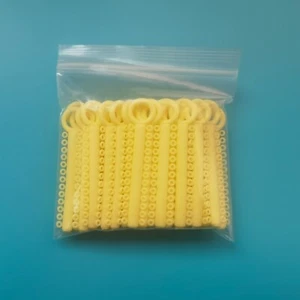 2 Packs Dental Ligature ties Orthodontic Elastics Rubber Band Brace Yellow Rings - Picture 1 of 7