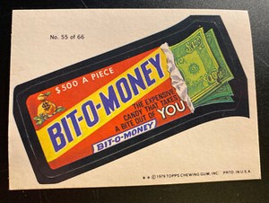 1979 Series 1 Rerun Topps Wacky  Packages Series  Card #55 Bit Of Money