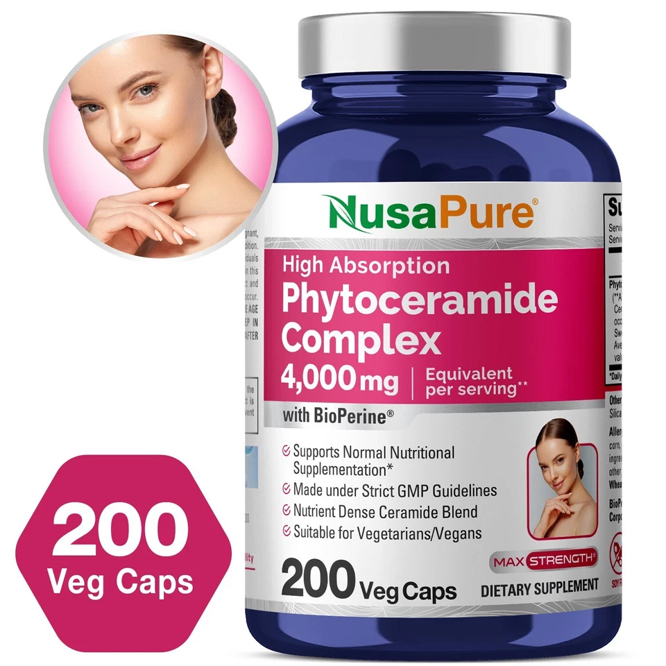 Best Phytoceramides 700mg 200 Capsules ✮ Non-gmo Gluten Powerful