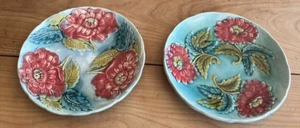 assiette ancienne N44 barbotine fleur - Foto 1 di 16