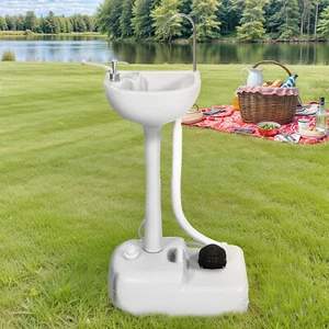4.5 Gallon Portable Sink 17L Hand Wash Station w/ Basin Stand Camping Travel - Picture 1 of 12