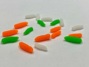 120 Rubber Artificial Maggots pack, fake bait, carp fishing course - Picture 1 of 9