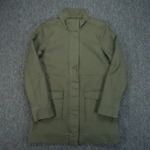 Prana Jacket Womens Small Green Sherpa Lined Trip Pockets Snap - Picture 1 of 11