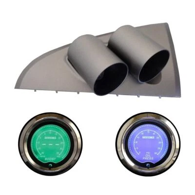 Dual Gauge Pod w/ LCD Digital Boost & Oil Press Gauge Ford BA BF XR6 XR8 XR6T - Image 1 of 4
