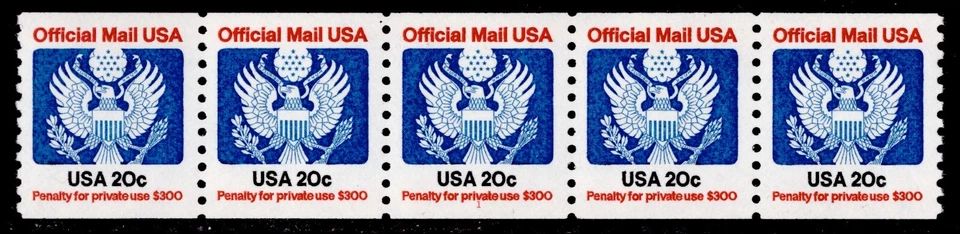 U.S. #O135 Official 20c (1983) PNC5 P#1 MNH - Image 1 of 1