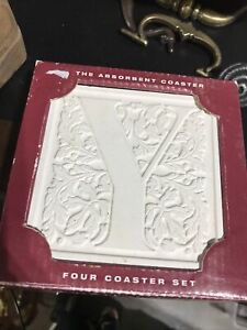 Absorbastone Absorbing Coasters Monogram Initial Letter Y Set of 4 Square 4"