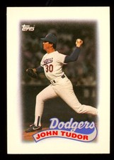 JOHN TUDOR - 1989 TOPPS LEAGUE LEADERS MINIS - CARD #20 - LOS ANGELES DODGERS