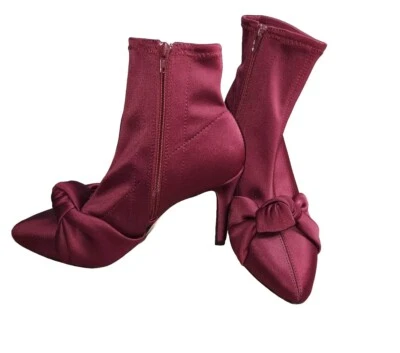 Женские ботильоны Antonio Melani размер 10 M Luxe атласные узловатые на каблуке лодыжке 74 - Изображение 1 из 4