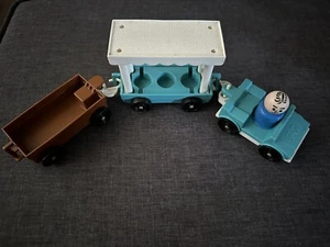 Vintage 1984 Fisher Price Little People Zoo Tram Car Train Cart # 916 - Picture 1 of 7