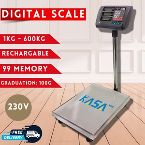 600KG Electronic Digital Platform Scales Commercial Postal Shop Scale Weight - Picture 1 of 9