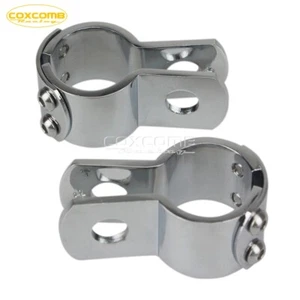 1-1/2" inch Highway Engine Crash Bar Foot Peg Mount Clamps for Harley Davidson - Imagen 1 de 8