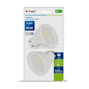 LED GU10 Dimmable Spotlight 6.5W 2pcs/pack By V-TAC - Picture 1 of 2