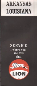 1967 Lion Road Map: Arkansas Louisiana NOS - Picture 1 of 1