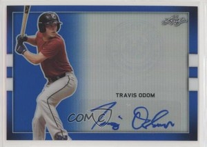 2018 Leaf Perfect Game National Showcase Metal Blue /30 Travis Odom #BA-TO1 Auto