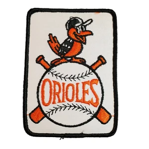Vintage Baltimore Orioles Square 4,5" toppa ricamata uniforme uccellino pipistrelli stile anni 80 - Foto 1 di 7