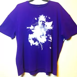 Boohoo Man Short Sleeve T-Shirt Medium Purple with Logo/Graphics - Picture 1 of 8