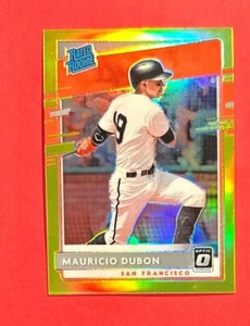 Mauricio Dubon ~ 2020 Panini Donruss Optic ~ Lime Green Prizm ~ Rated Rookie #33 - Picture 1 of 2