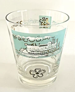 Vintage Steamboat Rocks Glass Barware MCM Retro - Picture 1 of 12