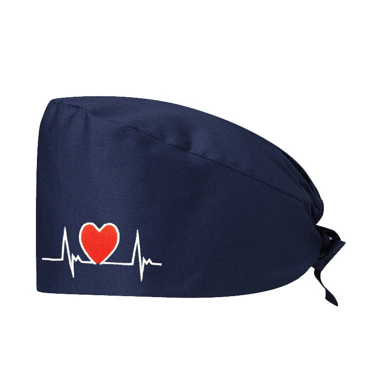 Unisex Surgical Scrub Cap Doctor Nurse Cotton Hemmed Hat Women Men Adjustable - Image 1 of 4
