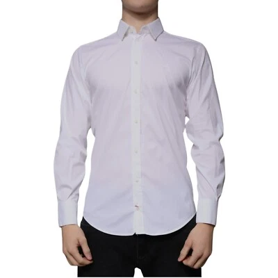 DOLCE & GABBANA Shirt White Cotton Blend Formal MARTINI Dress 38/US15/XS 570usd - Image 1 of 4