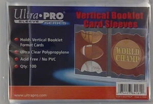 Ultra Pro Vertical Booklet Card Sleeves (100 sleeves/ pack) ULP 84169 - Picture 1 of 1