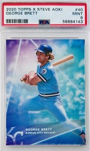 2020 Topps X Steve Aoki Collab George Brett #40 Low Pop Limited PSA 9 💎