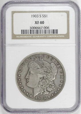 1903-S Morgan Silver Dollar $1 NGC XF40 [BN006] - Image 1 of 4