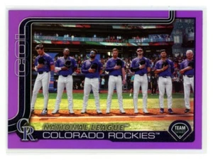 COLORADO ROCKIES 2025 Topps Series 2 Purple Rainbow Foil #486 68/250 - Picture 1 of 2