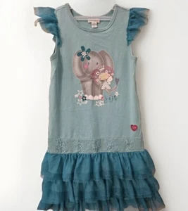 Naartjie Jie Jie Dress Girls Size 9 Yrs Elephant Girl Fairy Girl Tutu Blue Lace - Picture 1 of 5