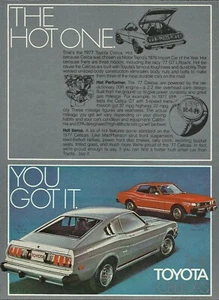 1977 Toyota Celica GT Liftback Red Silver The Hot One vintage Print Ad - Picture 1 of 1