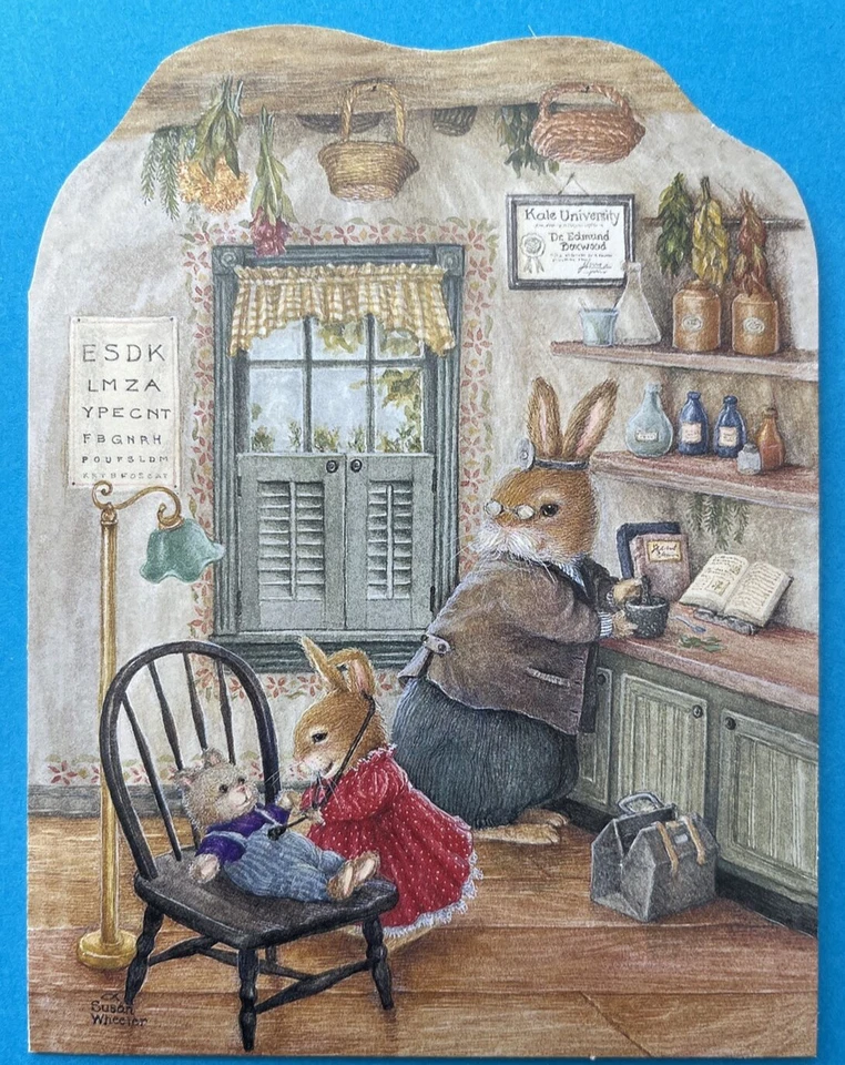 Susan Wheeler Leanin' Tree Rabbit  Get Well soon greeting card - Image 1 of 4