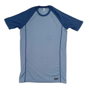 Macpac Mens Geothermal Base Layer T-Shirt Short Sleeve Blue Mirage Size S New - Picture 1 of 6