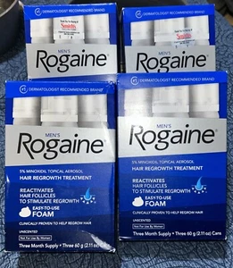 4Boxes Men’s Rogaine Hair Regrowth Treatment 3 Month-Foam - Picture 1 of 1