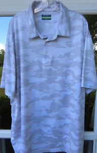 Ben Hogan Golf Mens Performance Camo Gray White Pullover Polo Shirt XXL 2XL EUC - Picture 1 of 11