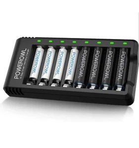High Capacity Rechargeable AA & AAA Batteries with Battery Charger - Picture 1 of 4