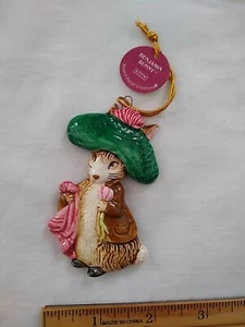 Vintage Benjamin Bunny Beatrix Potter Schmid Japan 1982 Christmas Ornament New - Picture 1 of 3